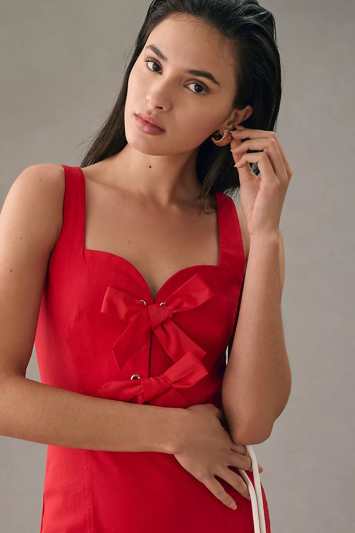 Mermaid Charm Red Midi Dress