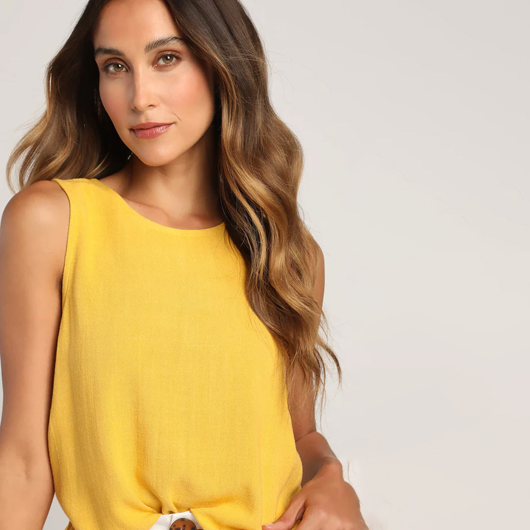 Total Refinery Mustard Yellow Tank Top