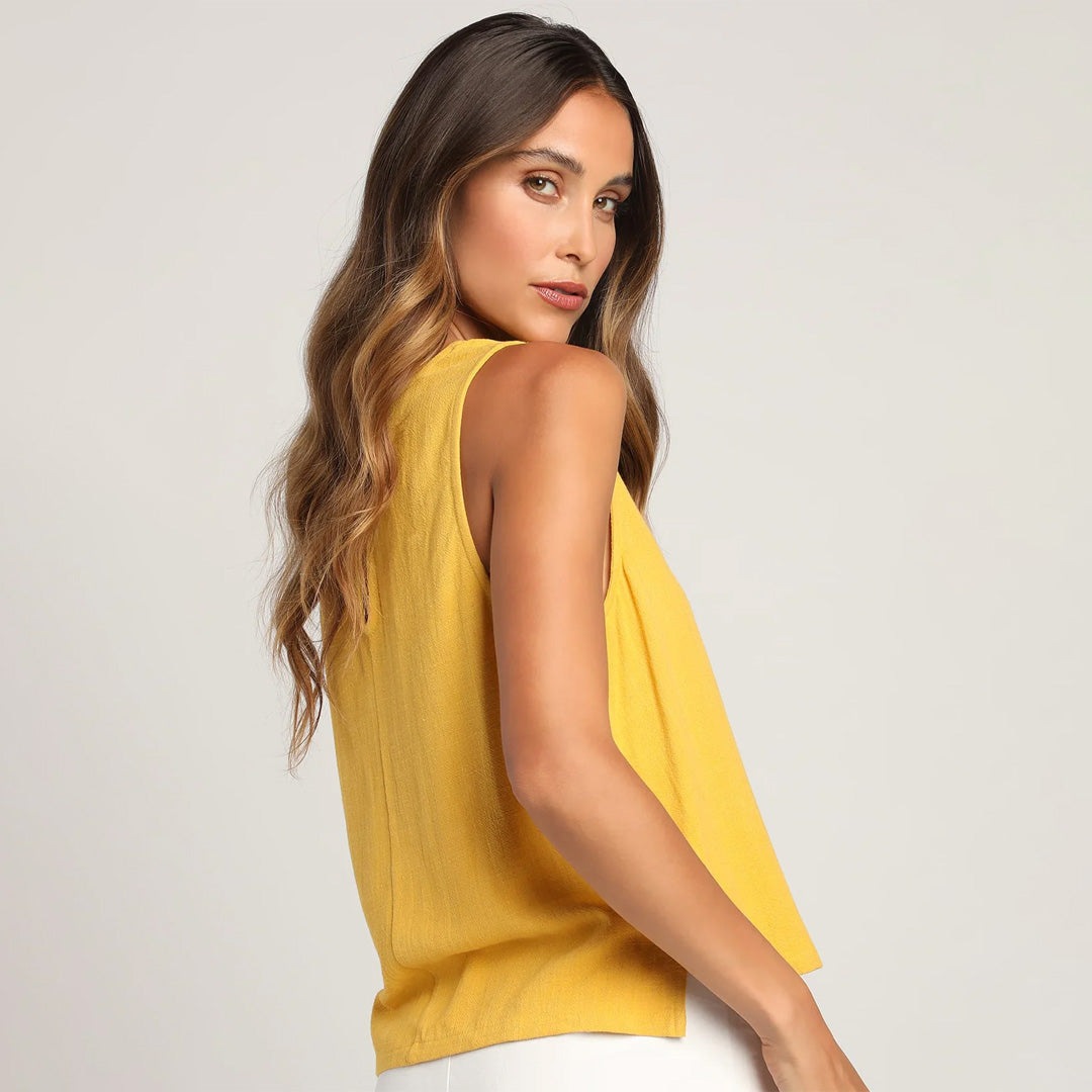 Total Refinery Mustard Yellow Tank Top