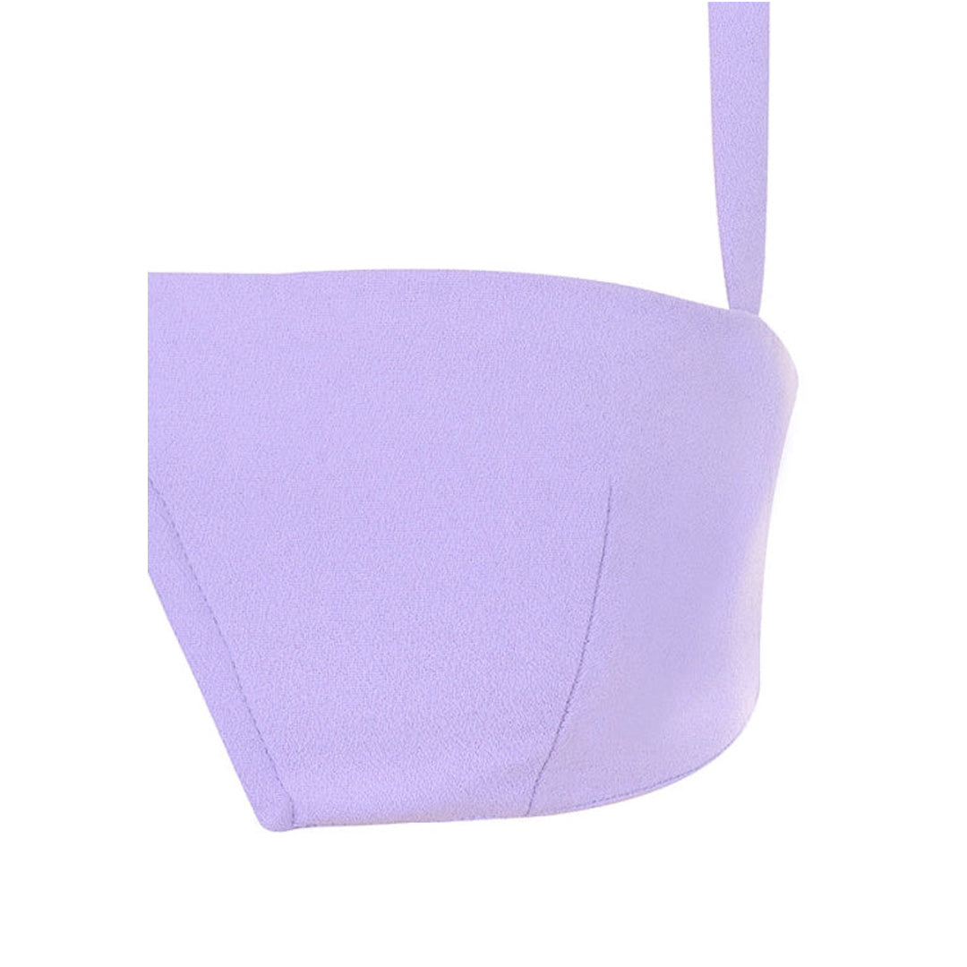 LEELA VIOLET CREPE V WIRE BRALET Co-ords