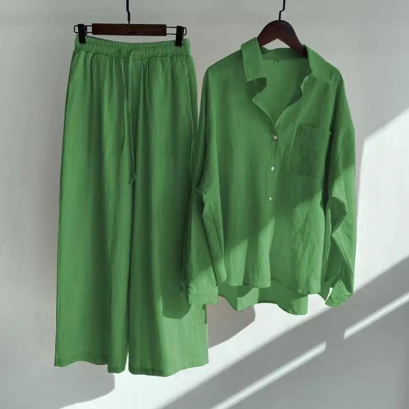 fashionable Women's Slacks Cotton Shirt  2.0