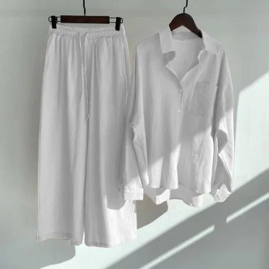 fashionable Women's Slacks Cotton Shirt  2.0