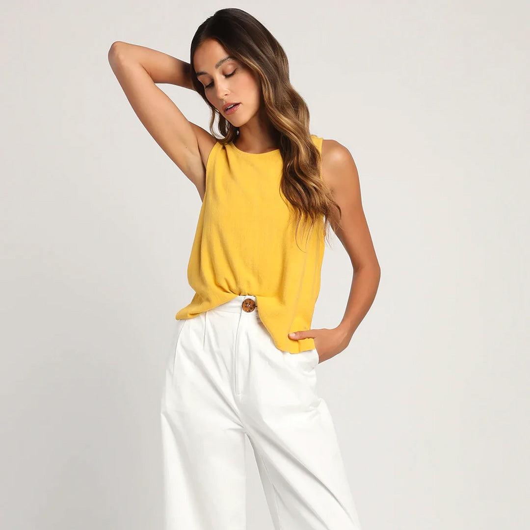 Total Refinery Mustard Yellow  Tank Top