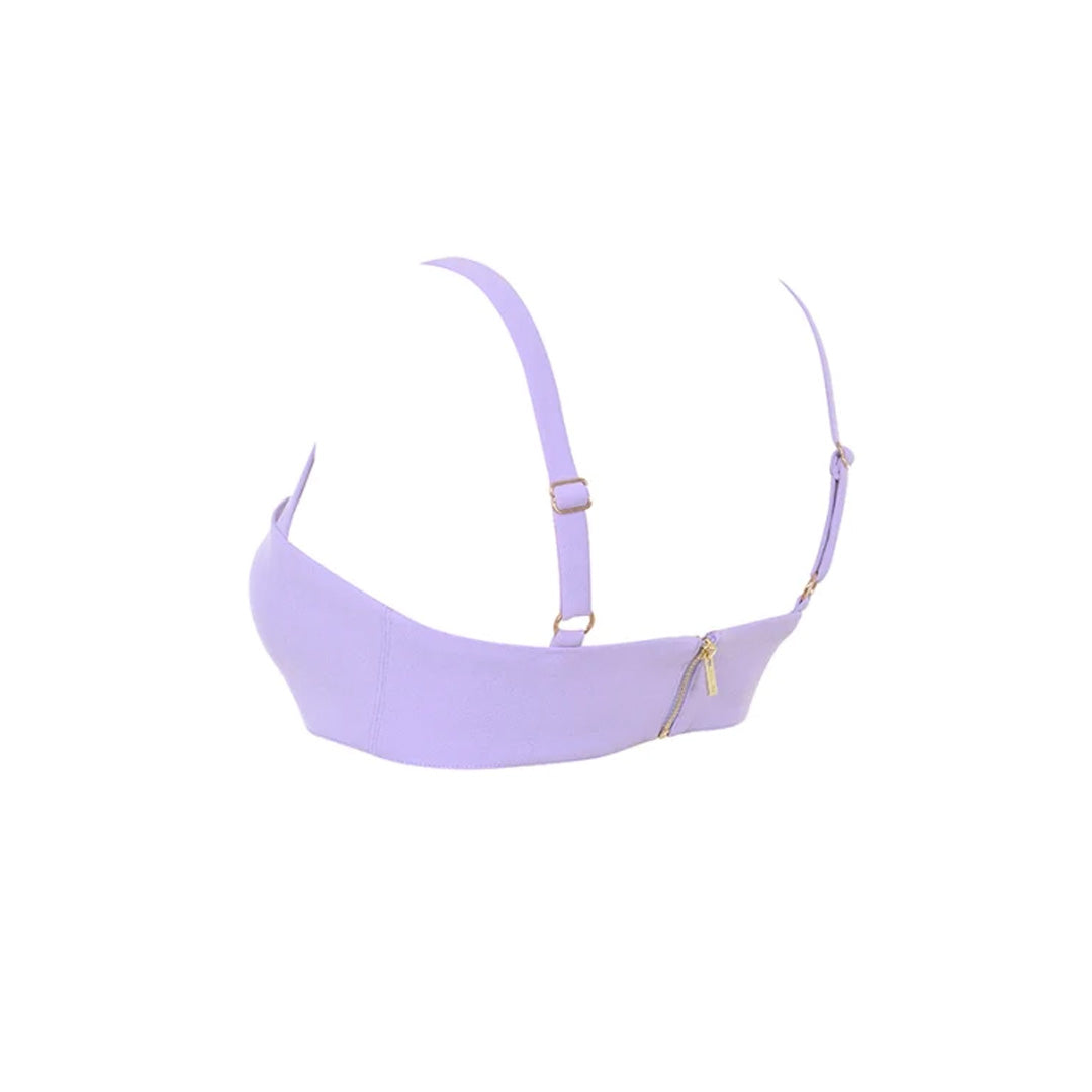 LEELA VIOLET CREPE V WIRE BRALET Co-ords