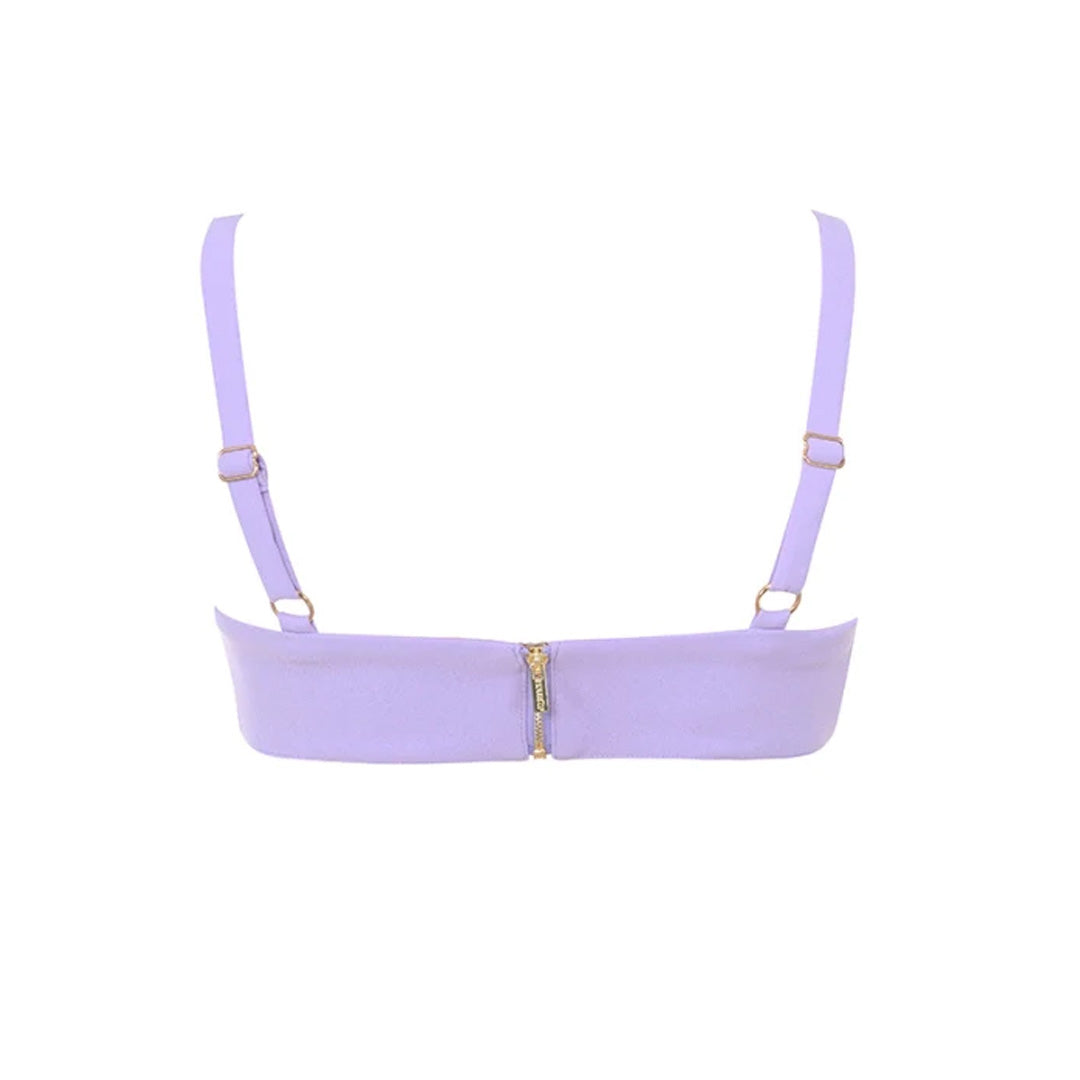 LEELA VIOLET CREPE V WIRE BRALET Co-ords