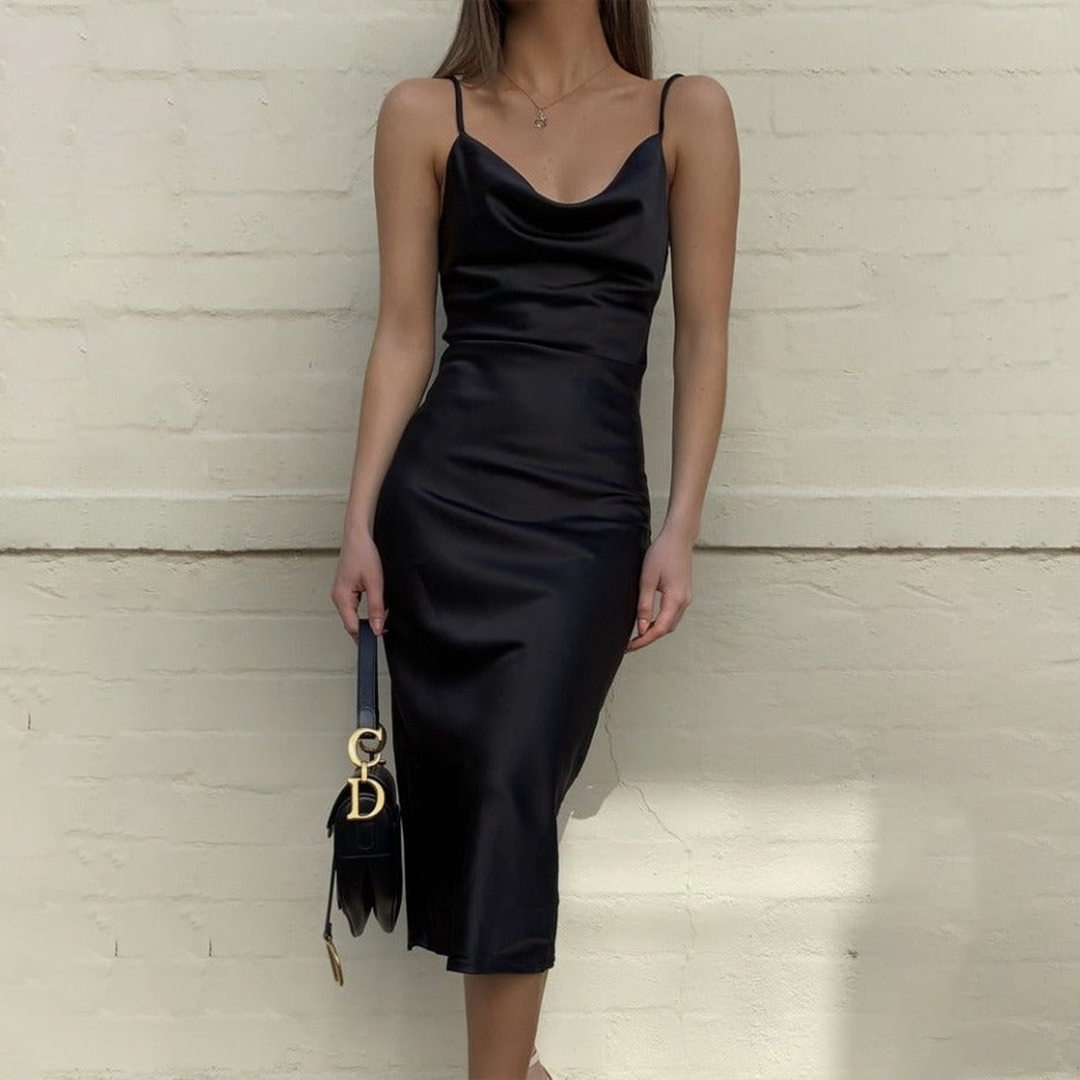 Beyond pink loreta black dress