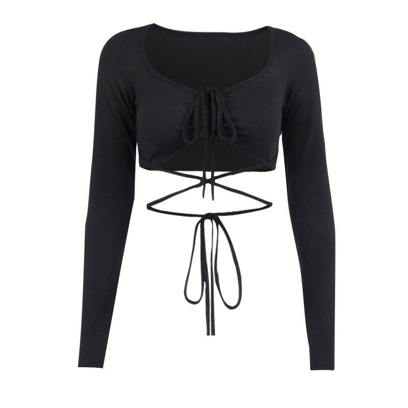 Women's Solid Color Beauty Back T-shirt Tube Top